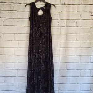 chinese dress ladies Bobeau Black Draped Maxi Skirt with High Slit  SilkRoll